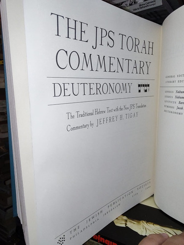 The Jps Torah Commentary Deuteronomy (en Ingles) (Usado)
