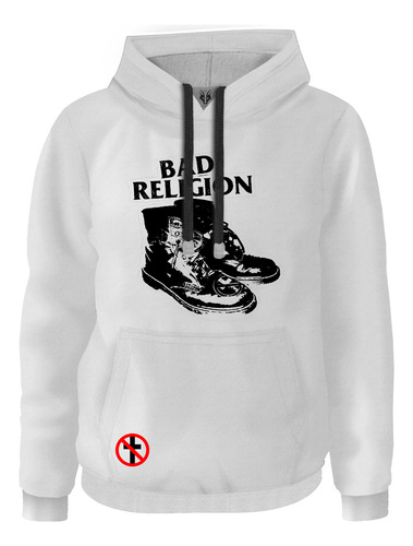 Hoodie Buzo Buso Saco Rock Punk Bad Religion Logo Botas