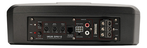 Subwoofer Plano Amplificado Para Automóvil OKUR OPS10 OPS Series 10 Pulgadas 600 Watts Máximo 300 Watts RMS Con Controlador de Bajos Remoto Color Negro By DB Drive