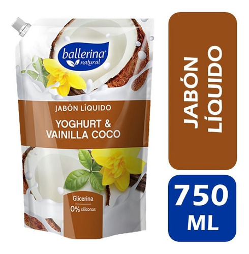 Jabon Liquido Ballerina Yoghurt Vainilla Coco 750 Ml