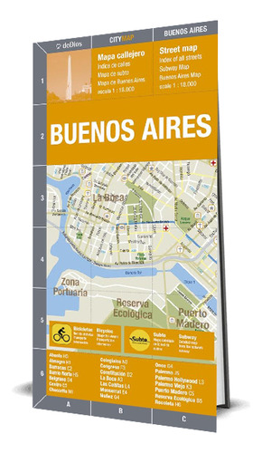 Buenos Aires City Map - Tercera Edicion, De Julian De Dios. Editorial Dedios, Tapa Blanda En Español, 2023