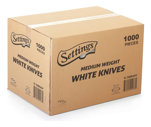 1000 Unidades Cuchillos Blancos De Plástico, Prácticos Cubie