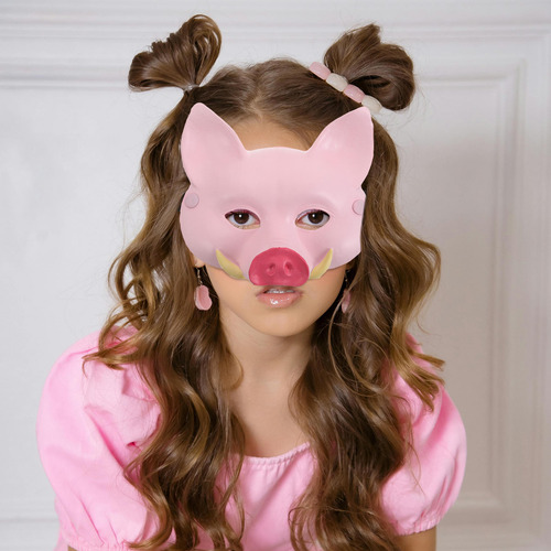 Máscara Infantil De Cosplay Con Forma De Cerdo, Suave Espuma
