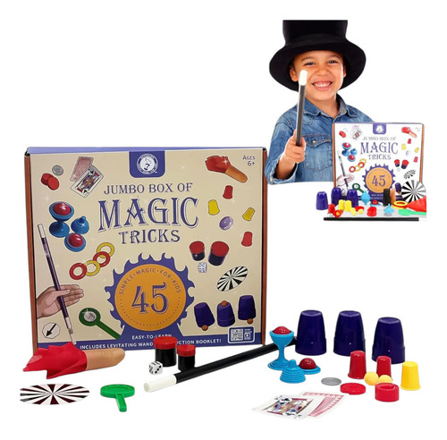 Kit De Magia 45 Trucos Niños Ilusionismo Juguete Mago Nc29