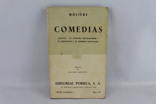 L7088 Moliere -- Comedias , Tartufo, El Burgues Gentilhombre