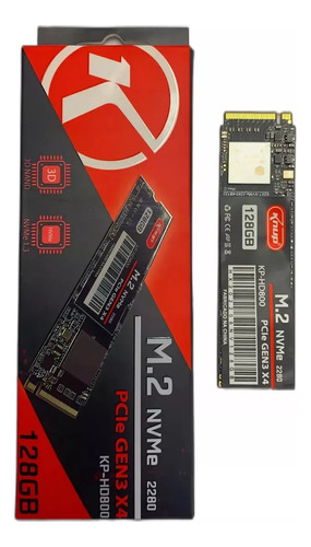 Disco Solido Hd Ssd Ngff Knup NvMe 128gb M2 2280 Cor Preto