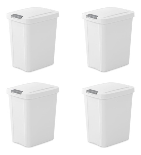 Sterilite 7.5 Gallon Touchtop Wastebasket With Lid That O...