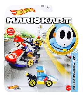 Hot Wheels Mario Kart Light Blue Shy Guy Standard Kart Grn21