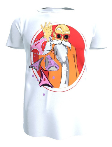 Polera Dragon Ball Maestro Roshi, Poliester Tacto Algodón