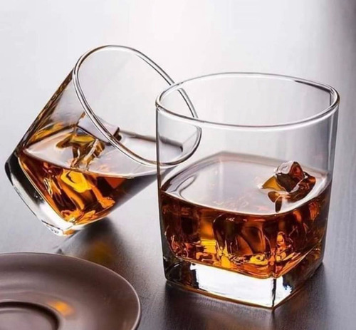 Juego de vasos de whisky, vaso dosificador para whisky y vodka, 6 unidades, color transparente