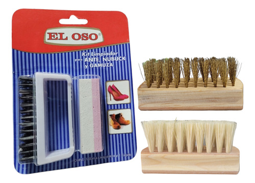 Kit De Limpieza Para Gamuza Oso + Cepillo P/ Lavar Y Ante