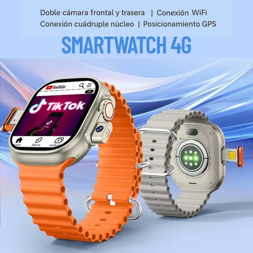 Smartwatch 4g 5g 2025 Camara Sim Android Apps Smartphone Hombre Mejor Reloj Internet