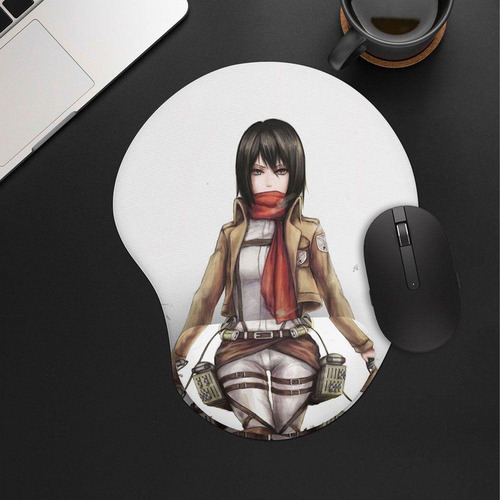 Mouse Pad Ergonômico Attack On Titan Mikasa Mod3