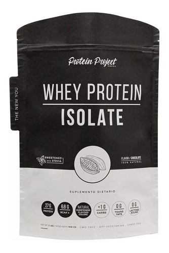 Suplemento en polvo Protein Project  Whey Protein Isolate proteínas sabor chocolate en sachet de 908g