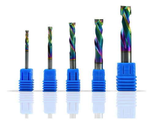 Fresa Router Cnc 2f Compresion 1/4 X22 Mm Con Recubrimiento