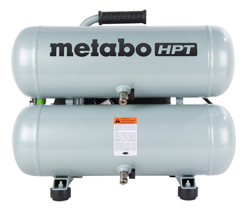 Metabo Hpt Compresor De Aire, 4 Galones, Eléctrico, Pila Doble, Portátil, Hierro Fundido, Bomba Lubricada Con Aceite, 135 Psi, De 1 Año (ec99s)