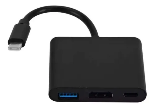 Adaptador 3en1 Tipo C A Hdmi+ Usb 3.0+ Hub Tipo C