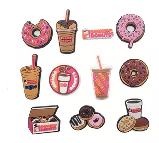 Pins/botons Para Crocs Dunkin Donuts Café Donunt Kit Com 11