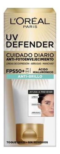 Crema Anti-fotoenvejecimiento L'oréal Fps50 Anti-brillo 40 G