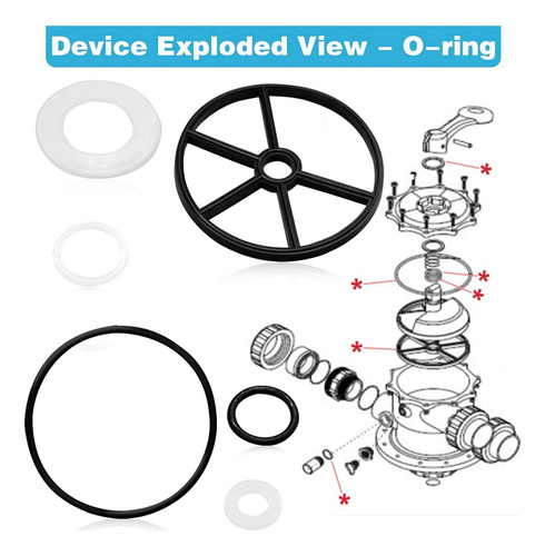 Kit De Juntas Spider De Crystally-pool Filter Parts, Spx0714