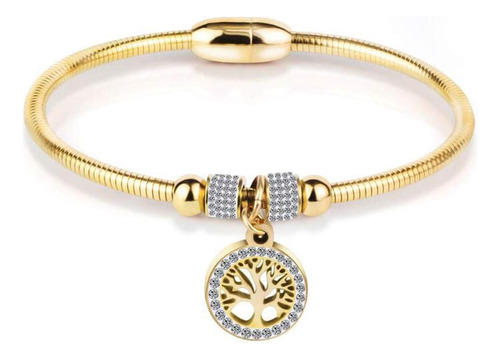 Jude Jewelers Pulsera Con Dije De Árbol De La Vida De Acero 