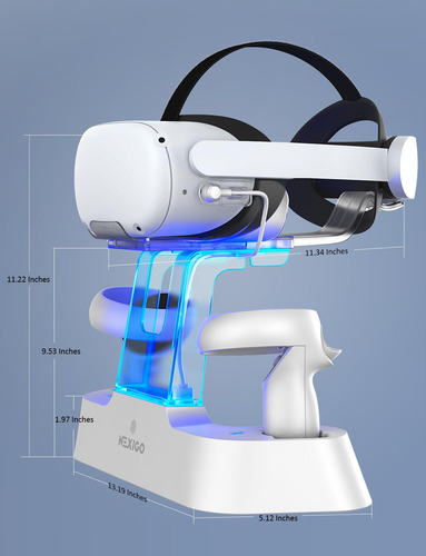 Base De Carga Nexigo Mejorada Con Luz Led Para Oculus Quest