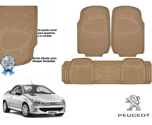 Tapetes Uso Rudo Beige Rd Peugeot 206cc 2003