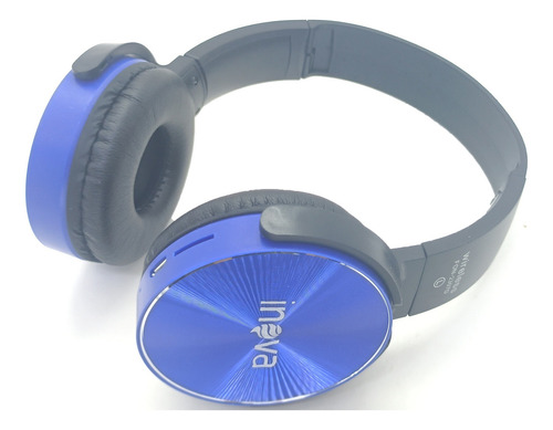 Fone De Ouvido Estéreo Sem Fio Bluetooth Extra Bass - Inova Cor Azul