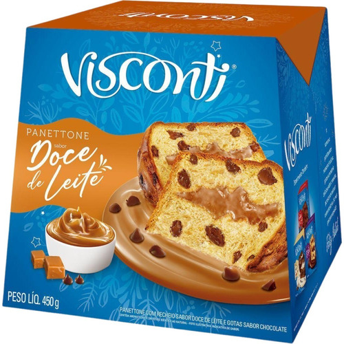 Chocotone Doce De Leite Com Gotas De Chocolate Visconti 450g