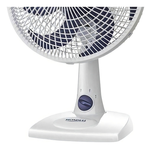 Ventilador de mesa Mondial NV-15 com 6 pás azul estrutura branco, 30cm de diâmetro 220V