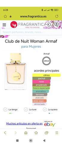 Perfume Armaf Club De Nuit Woman Eau De Parfum 100 Ml Rosado