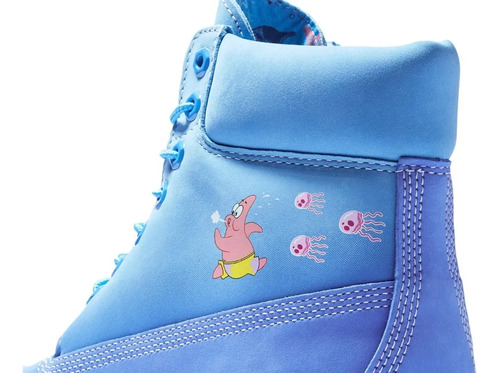 Bota Timberland Bob Esponja Azul Piel 100% Original #24.5 Cm | Meses sin  intereses