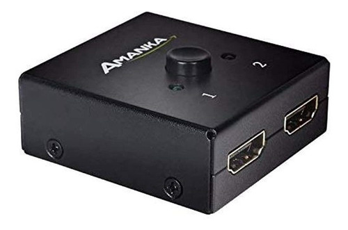 Conmutador Hdmi Amanka 2 Puertos Bidireccional Interruptor M