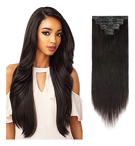 Mi-lady Doble Weft Clip En 100% Remy Humanos Qcqd6