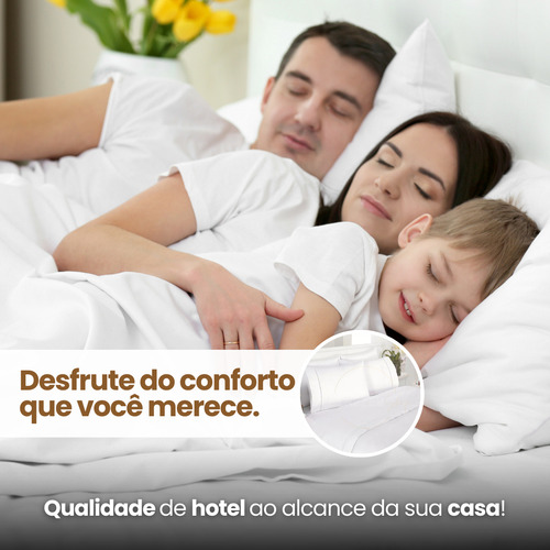 Jogo De Lençol Queen 3 Peças C/ Elástico 400 Fios Ponto Palito Toque Suave Macio Luxo Premium Cor Branco