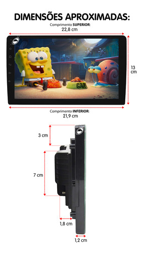 Multimídia 9 Pol Android Roadstar Rs-915br Prime Câmera Ré