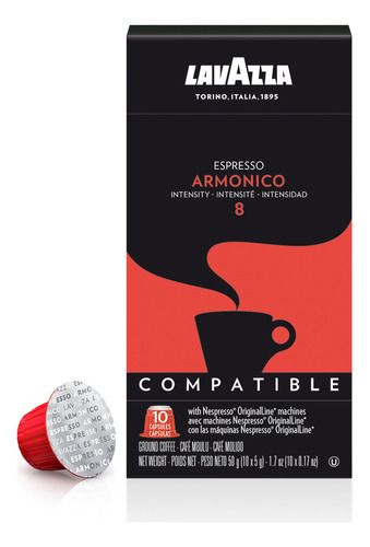 Lavazza Armonico - Cpsulas De Caf Tostado Oscuro Compatibles