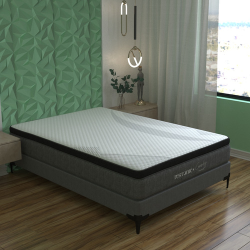 Colchón Restonic King Size Crossby Firme Ortopédico Tratamiento Iceefeel