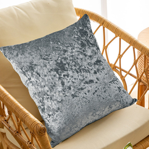 Funda De Almohada Elástica Q De Terciopelo Dorado Con Diaman