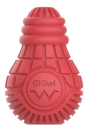 Juguete Premium Gigwi Dispensador Para Perros Bulb Rubber M Color Rojo