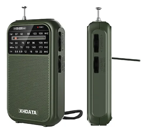 Rádio Am Fm Sw Portátil Verde Xhdata D-220 Menor preço em Rádio Am Fm Sw Portátil Verde Xhdata D-220