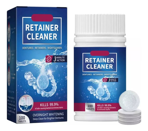 100 Comprimidos Para Limpeza De Dentaduras Que