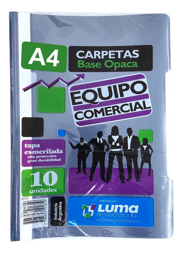 Carpeta Plástica A4 Base Opaca Tapa Transparente X 10 Un