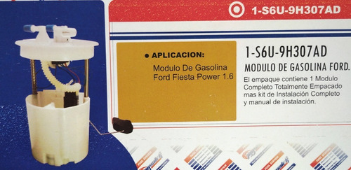 Bomba (modulo) Gasolina Completa Ford Fiesta Power 1.6