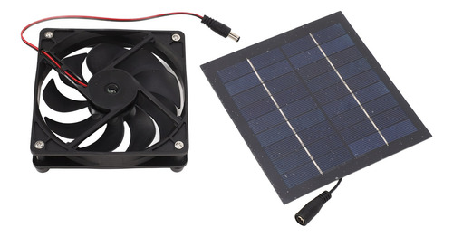Kit De Ventilador De Panel Solar Portátil Con Alimentación D