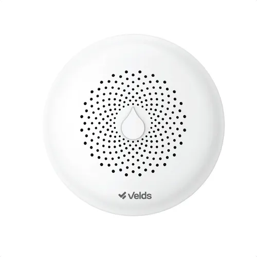 Detector Vazamento De Água Wifi Velds, c/ Alarme Sonoro e Notificações via App, Prevenção Contra Inundações