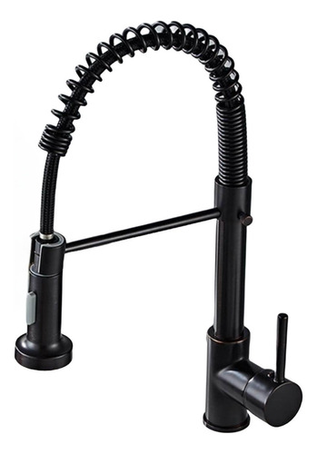 Grifo Multifuncional Extraíble Con Mezcla Y Giro 360° Negro-b Mate