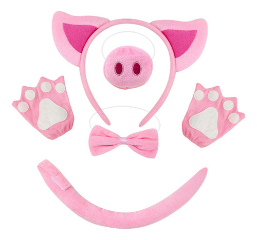 Pig Costume Set Accessories Dress Up For Party With Gloves
