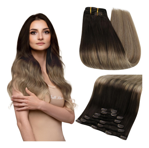 Full Shine - Extensiones De Clip De Cabello Humano Lacio - C