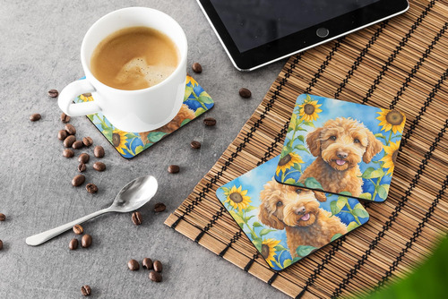 Carolines Treasures Labradoodle En Girasoles Posavasos De Es